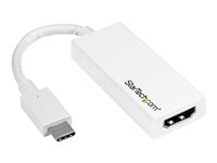 StarTech.com USB-C auf HDMI Adapter - Thunderbolt 3 kompatibel - Weiss - 4K 60Hz - High Speed - Videoadapter