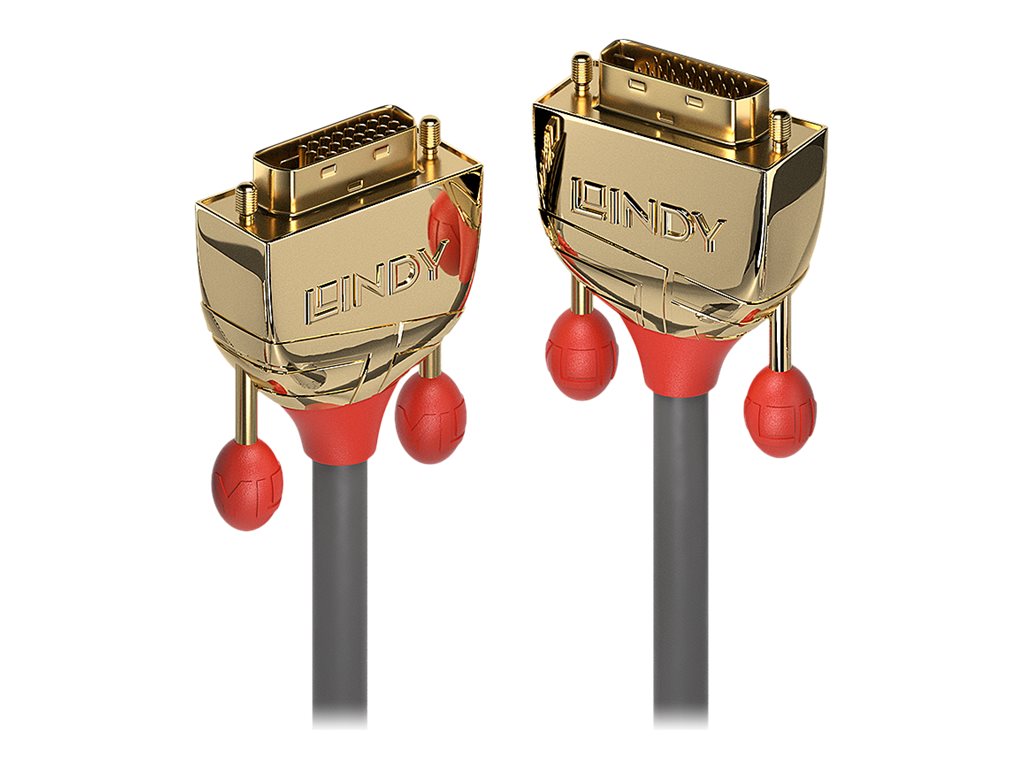 Lindy Gold - DVI-Kabel - Dual Link - DVI-D (M) zu DVI-D (M) - 5 m - Daumenschrauben