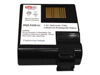 GTS HQLN420-LI - Drucker-Batterie (gleichwertig mit: Zebra P1050667-016) - Lithium-Ionen - 5000 mAh - 37 Wh (Packung mit 100) - 