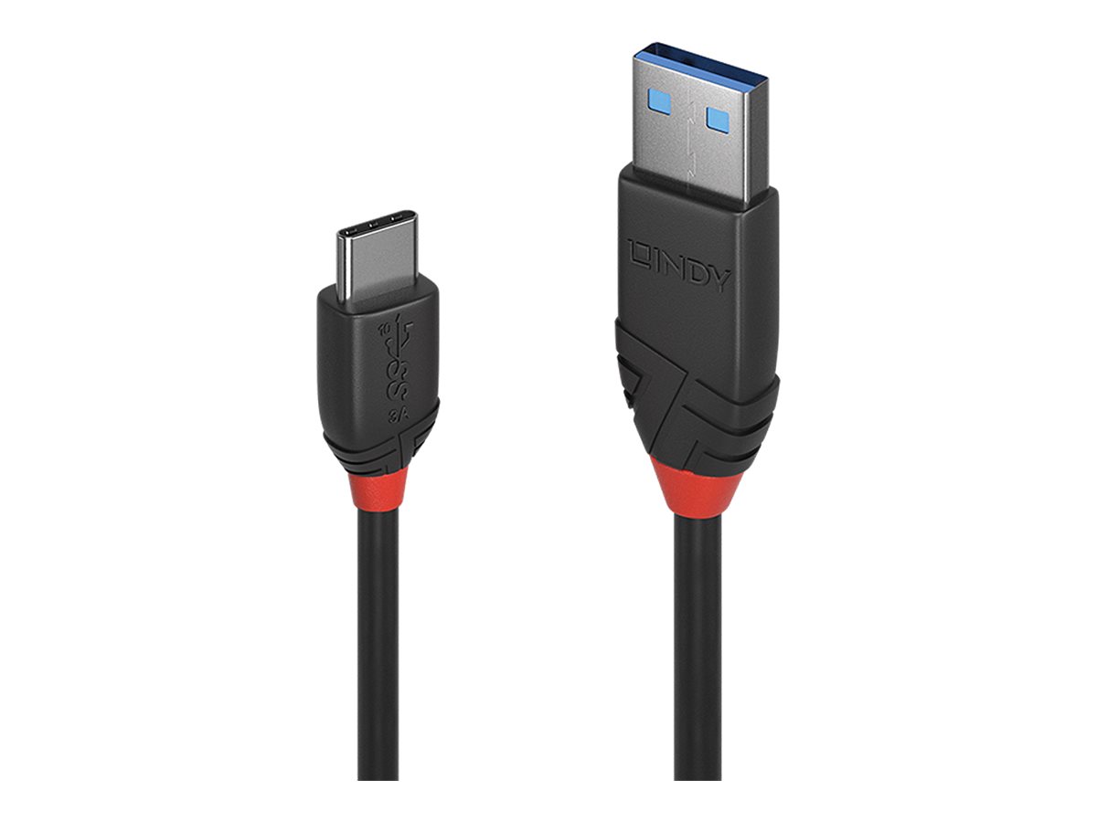 Lindy Black Line - USB-Kabel - 24 pin USB-C (M) zu USB Typ A (M) - USB 3.1 Gen 2 - 3 A - 1 m