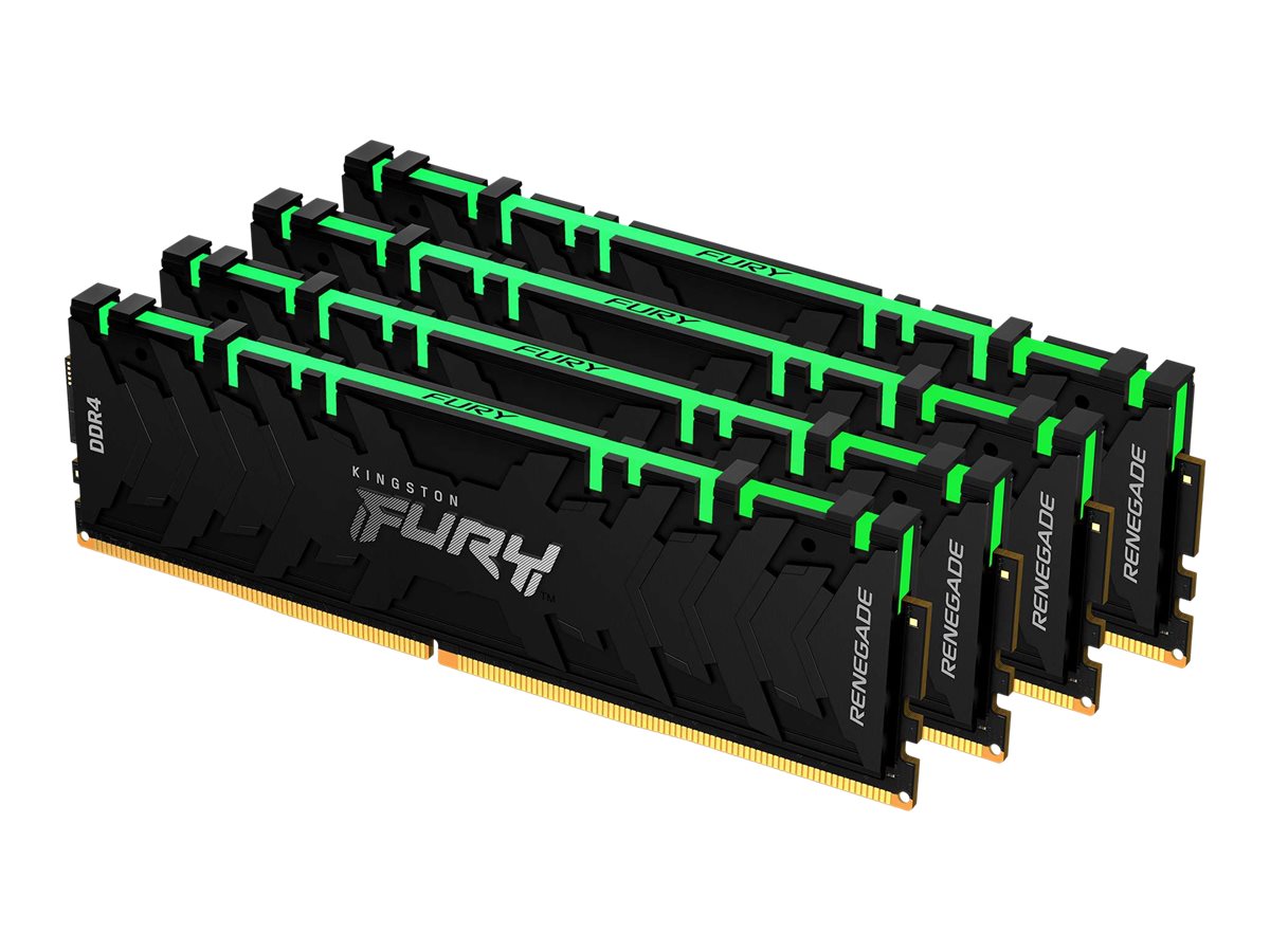 Kingston FURY Renegade RGB - DDR4 - Kit - 32 GB: 4 x 8 GB - DIMM 288-PIN - 3600 MHz / PC4-28800