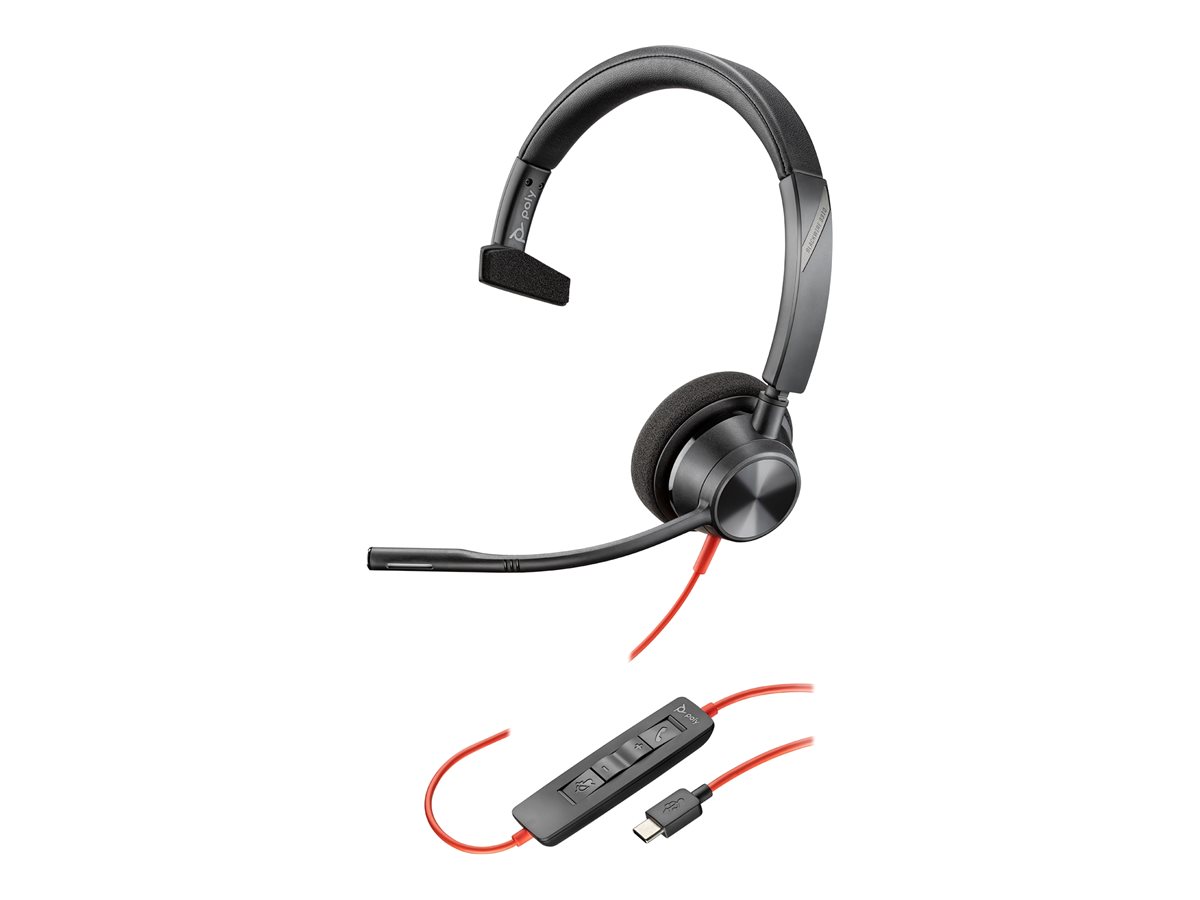 Poly Blackwire 3310 - Blackwire 3300 series - Headset - On-Ear - kabelgebunden - USB-A