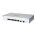 Cisco Business 220 Series CBS220-8FP-E-2G - Switch - Smart - 8 x 10/100/1000 (PoE+) + 2 x Gigabit SFP (Uplink) - an Rack montier
