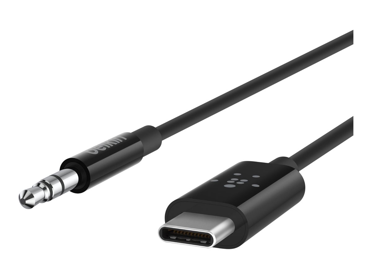 Belkin RockStar - Audiokabel - 24 pin USB-C mnnlich zu mini-phone stereo 3.5 mm mnnlich - 1.83 m - weiss