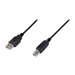 DIGITUS - USB-Kabel - USB (M) zu USB Typ B (M) - 3 m - geformt - Schwarz