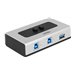 DeLock Switch USB 3.0 2 port manual bidirectional - USB-Umschalter fr die gemeinsame Nutzung von Peripheriegerten - 2 x SuperS