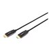 DIGITUS AOC - HDMI-Kabel mit Ethernet - HDMI Stecker zu HDMI Stecker - 30 m - Geschtzter Hybridkupfer/Faseroptik - Schwarz