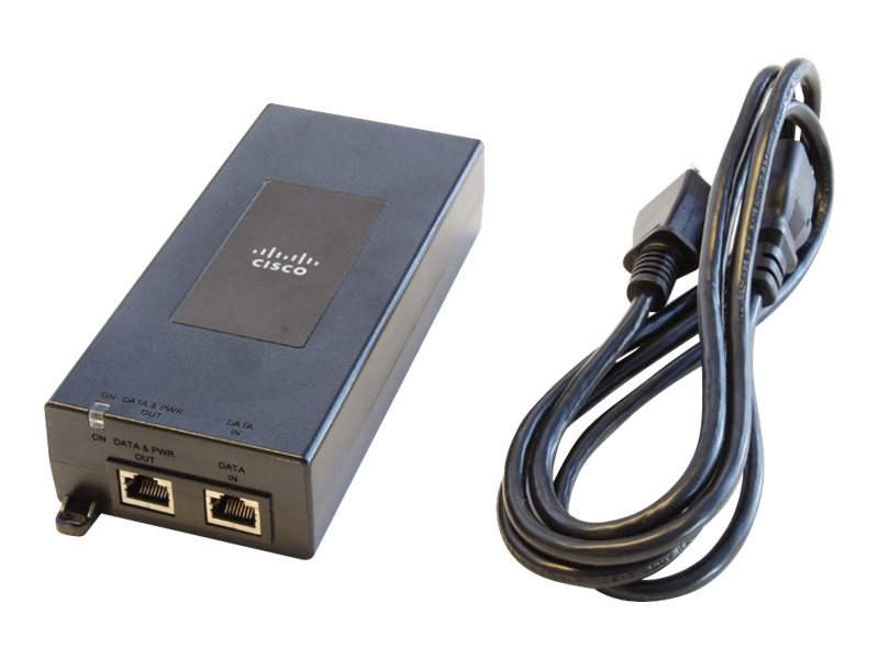 Cisco Meraki 802.3at PoE Injector - Power Injector - Wechselstrom 100-240 V - 30 Watt - Ausgangsanschlsse: 1 - Europa