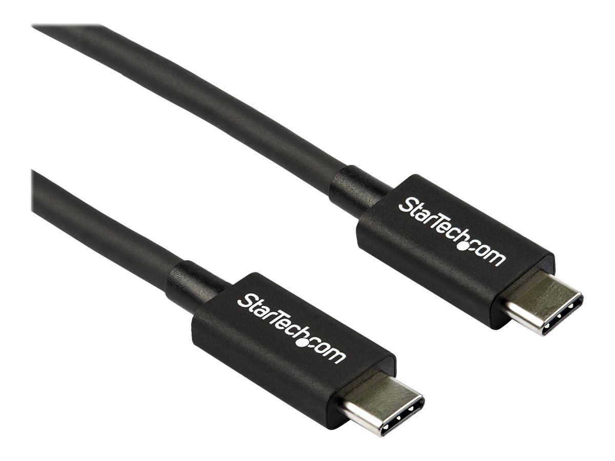 StarTech.com 2.6ft (80cm) Thunderbolt 3 Cable, 40Gbps, 100W PD, 4K/5K Video, Thunderbolt-Certified, Compatible w/ TB4/USB 3.2/Di