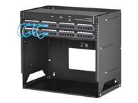 StarTech.com Wandmontage Server Rack mit Fachboden - 4HE - Anpassbar von 30,5 cm - 45,7cm - Rack (Wandbefestigung) - Schwarz