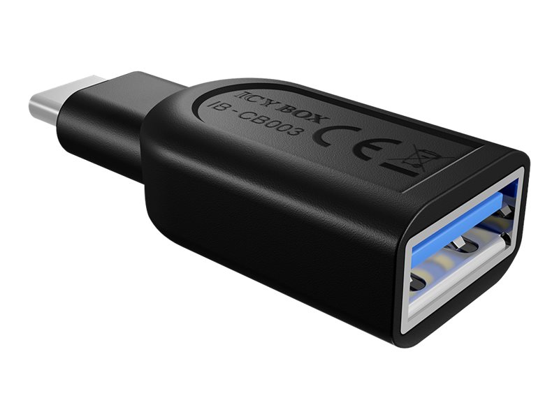 ICY BOX IB-CB003 - USB-Adapter - USB Typ A (W) zu 24 pin USB-C (M) - Schwarz