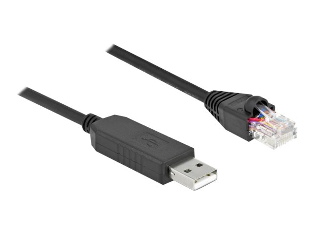 Delock - Serieller Adapter - USB (M) zu RJ-45 (M) - 2 m - USB / USB 2.0 / EIA-232 - Schwarz