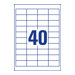 Avery - Weiss - 48.5 x 25.4 mm 4000 Etikett(en) (100 Bogen x 40) Mehrzwecketiketten