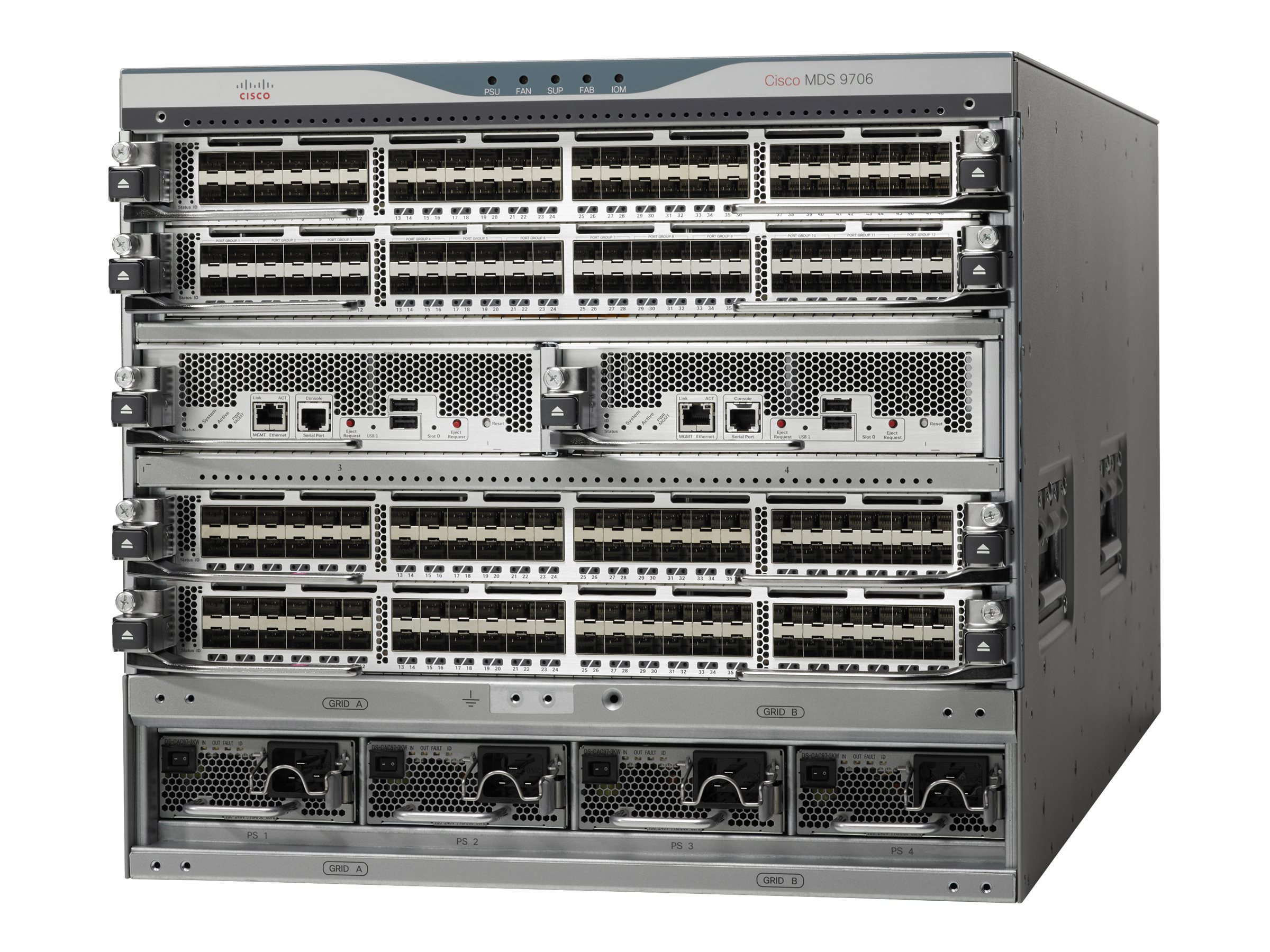 HPE SN8700C 4-slot 16/32/64Gb Fibre Channel Director Switch - Switch - managed - an Rack montierbar - mit 2 x HPE Supervisor-4 M