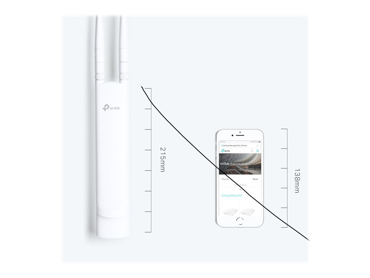 TP-Link Omada EAP110-Outdoor - Accesspoint - 100Mb LAN - Wi-Fi - 2.4 GHz - zur Wandmontage geeignet