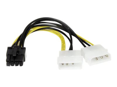 StarTech.com 15cm LP4 auf 8-Pin PCI Express Grafikkarten Stromkabel - PCIe Stromadapter - Netzteil - interne Stromversorgung, 4-