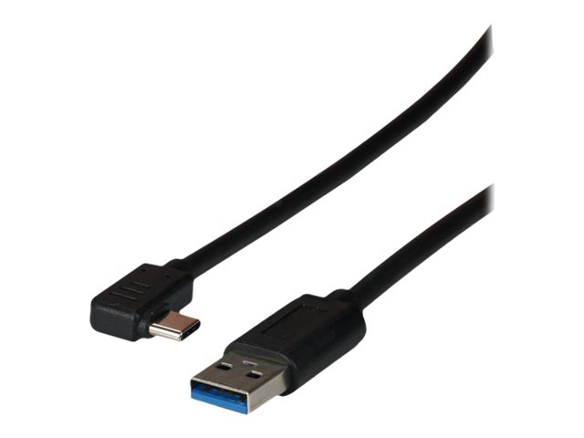 EFB-Elektronik - USB-Kabel - USB Typ A (M) zu 24 pin USB-C (M) gewinkelt - USB 3.2 Gen 1 - 1 m - Schwarz