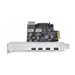 StarTech.com 5-Port USB PCIe Card, USB 3.2 10Gbps, PCI Express Card with 4x USB-C Ports, 1x USB-A Internal Port, USB PCIe Contro