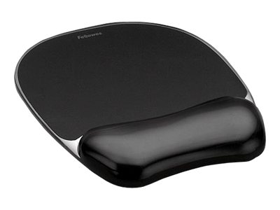 Fellowes Gel Crystals - Mauspad mit Handgelenkpolsterkissen - Schwarz