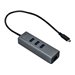 i-Tec USB-C Metal 3-Port - Hub - 3 x SuperSpeed USB 3.0 + 1 x 10/100/1000 - Desktop
