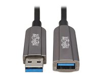 Tripp Lite USB-A 3.2 Gen 1 CL3-Rated Fiber Active Optical Cable (AOC) - Extension/Repeater, A/A M/F, Black, 30 m - USB-Verlnger
