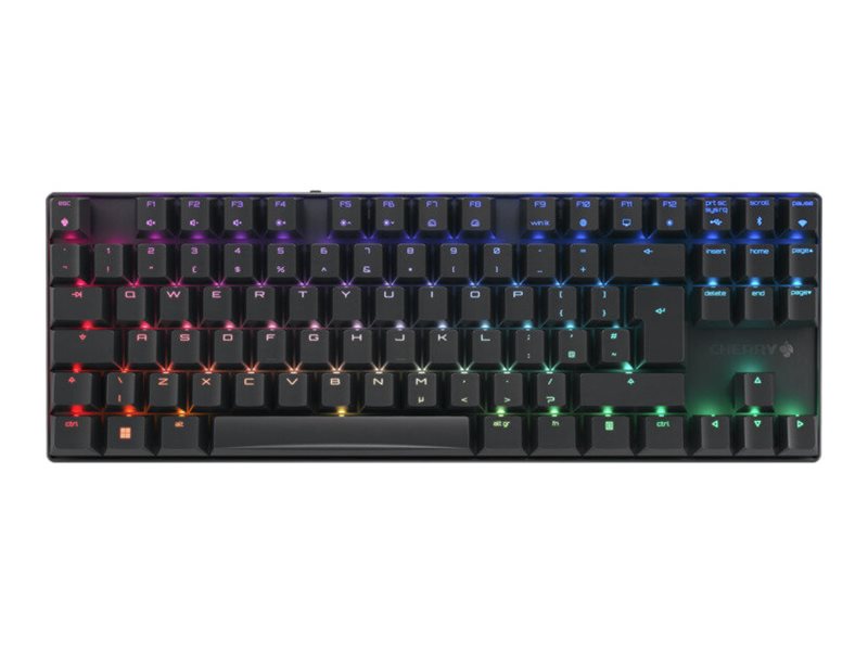 CHERRY MX 8.2 TKL - Tastatur - Hintergrundbeleuchtung - kabellos - 2.4 GHz, Bluetooth 5.2, kabelgebunden - QWERTY