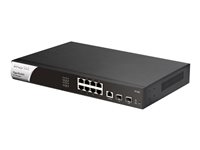 Draytek VigorSwitch P2100 - Switch - L2+ - managed - 8 x 10/100/1000 (PoE+) + 2 x Gigabit SFP - Desktop, an Rack montierbar