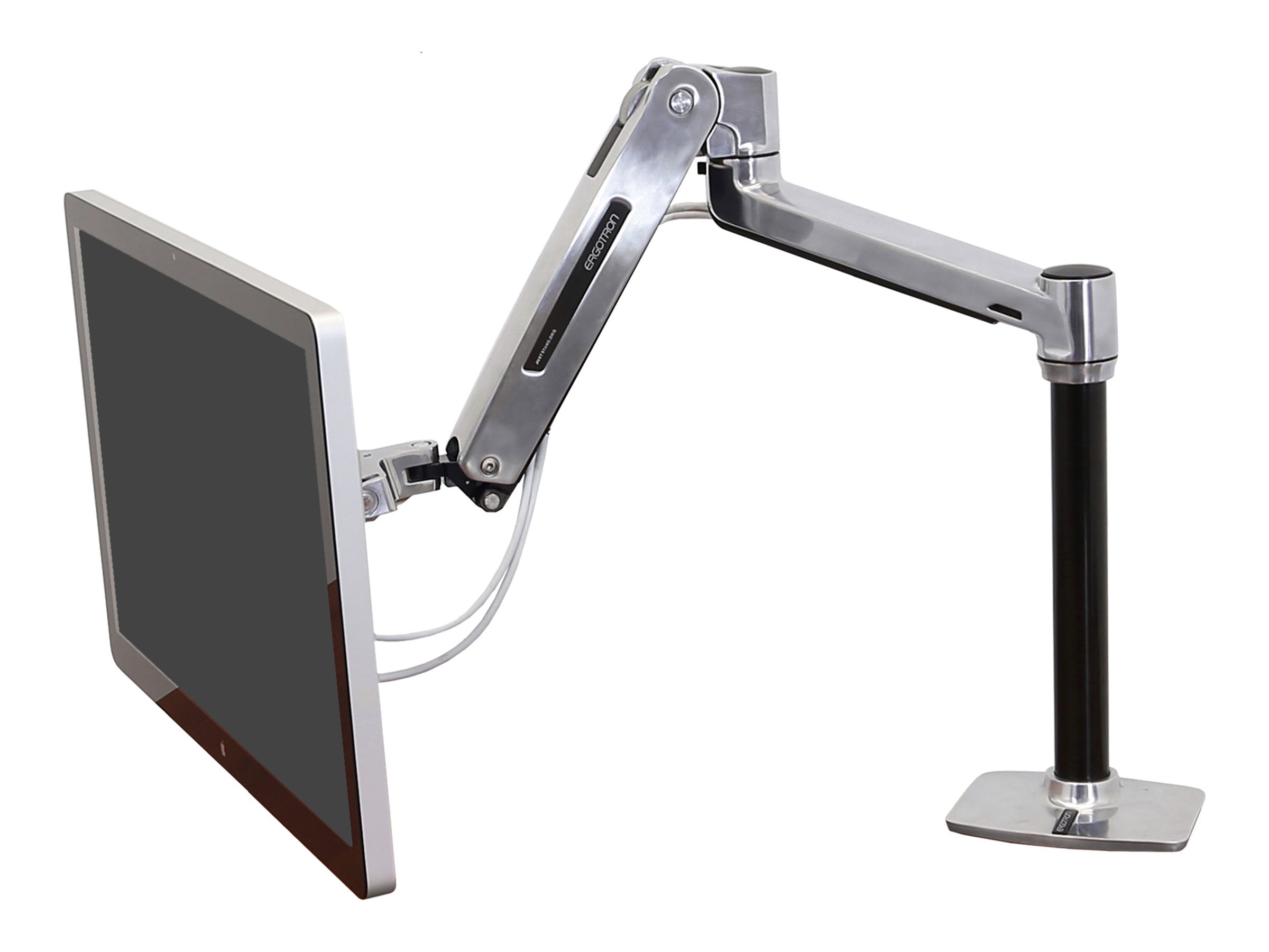 Ergotron LX HD Sit-Stand - Befestigungskit (Gelenkarm, Stange, VESA-Adapter, Tisch-Klemme, Befestigung fr Kabeldurchgang) - Kon