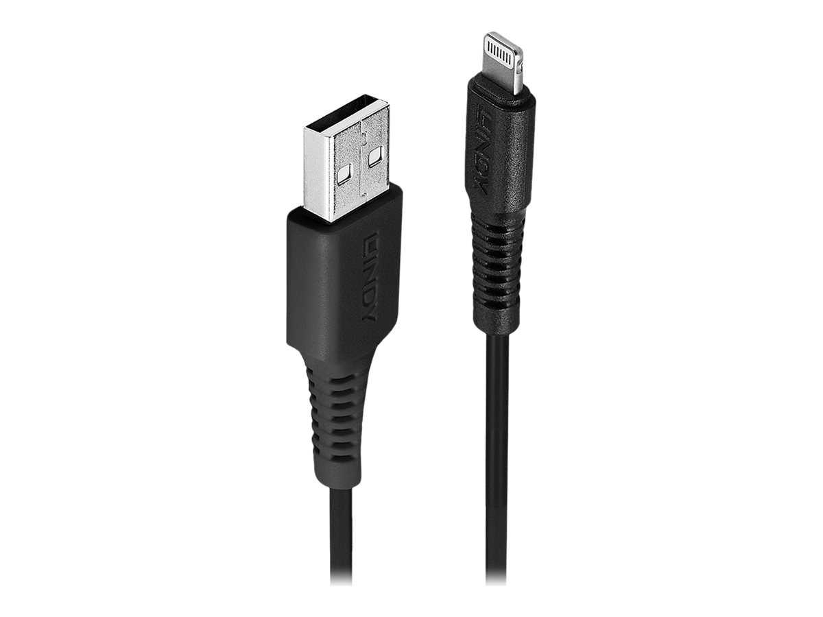 Lindy - Lightning-Kabel - Lightning mnnlich zu USB mnnlich - 2 m - Schwarz - halogenfrei