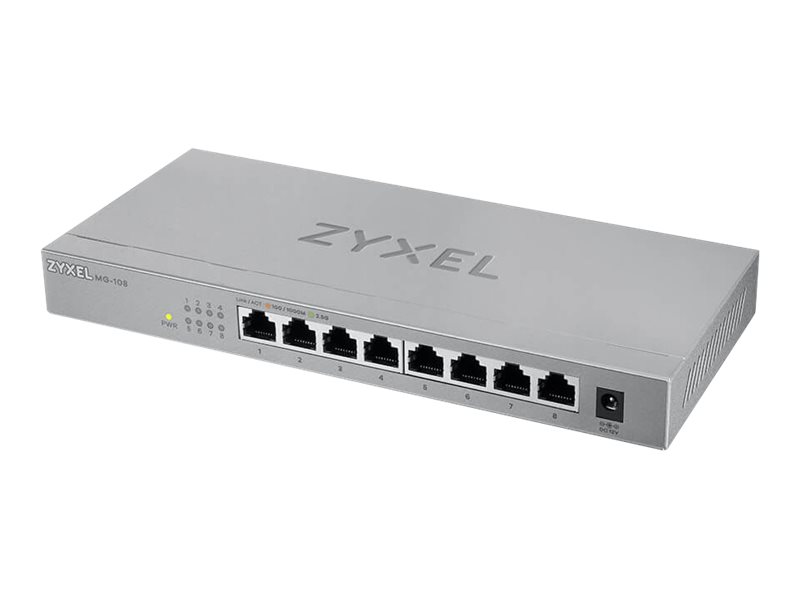 Zyxel MG-108 - Switch - unmanaged - 8 x 100/1000/2.5G Base-T - Desktop