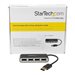StarTech.com Mobiler 4-Port-USB 2.0-Hub mit integriertem Kabel - Kompakter Mini USB Hub - Hub - 4 x USB 2.0 - Desktop