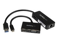 StarTech.com 3-in-1 Adapter Kit fr Surface und Surface Pro / Surface Pro 3 / Surface 3 - mDP auf HDMI oder VGA - USB 3.0 zu GbE