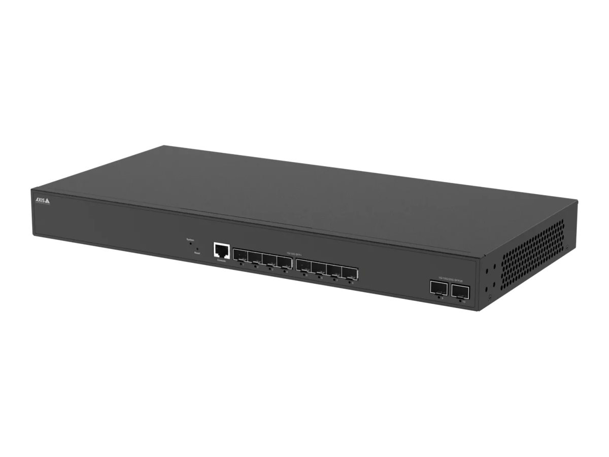 Axis D8308 - Switch - Faseraggregation - managed - 8 x 10 Gigabit SFP+ + 2 x 25 Gigabit SFP28 - Desktop, an Rack montierbar