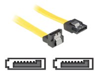 Delock - SATA-Kabel - Serial ATA 150/300 - SATA (W) zu SATA (W) - 50 cm - nach unten gewinkelter Stecker, eingerastet, gerader S