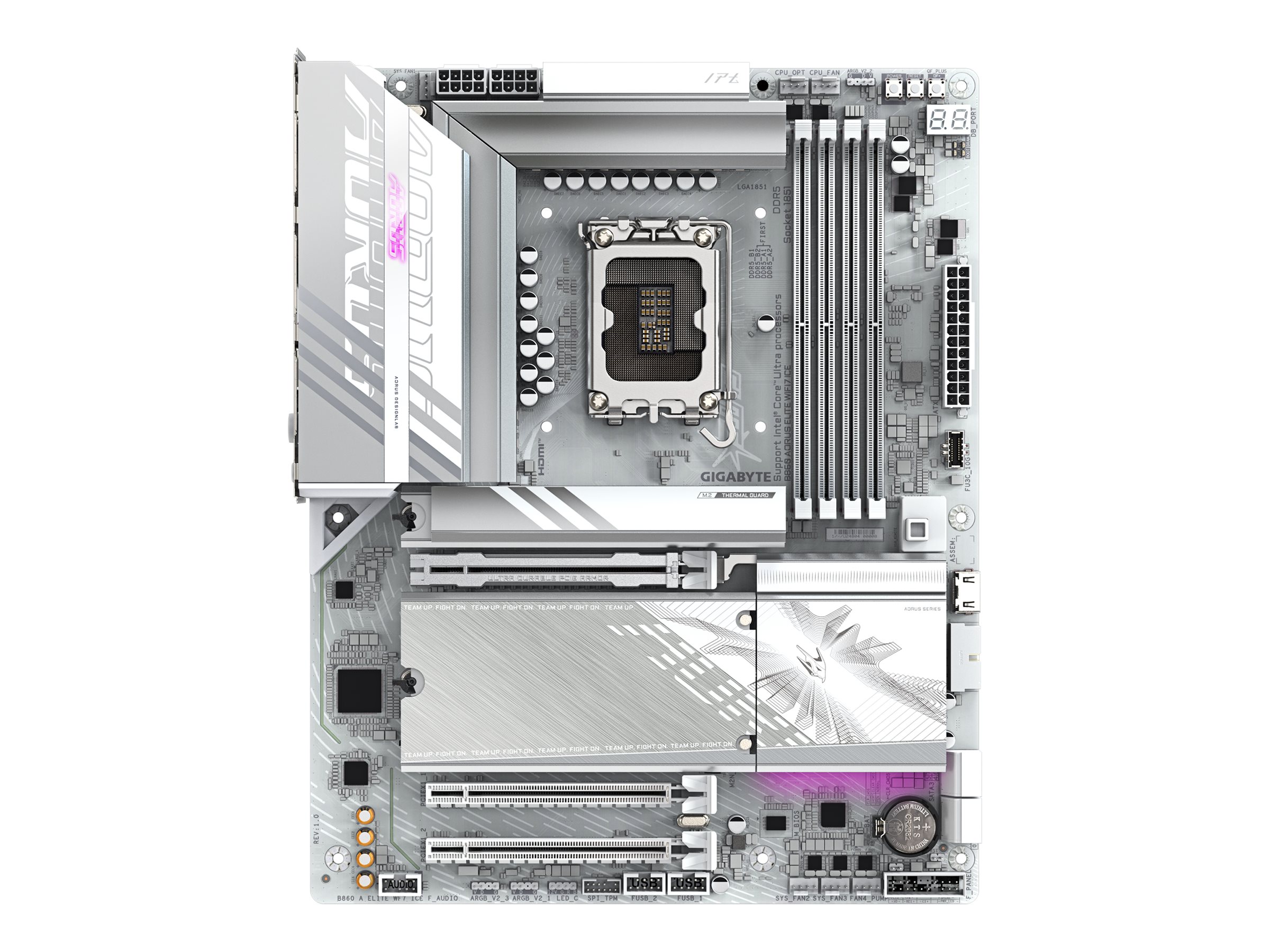 AORUS B860 ELITE WIFI7 ICE - Motherboard - ATX - LGA1851-Sockel - B860 Chipsatz - USB4, USB-C 3.2 Gen2, USB 3.2 Gen 1, USB 3.2 G