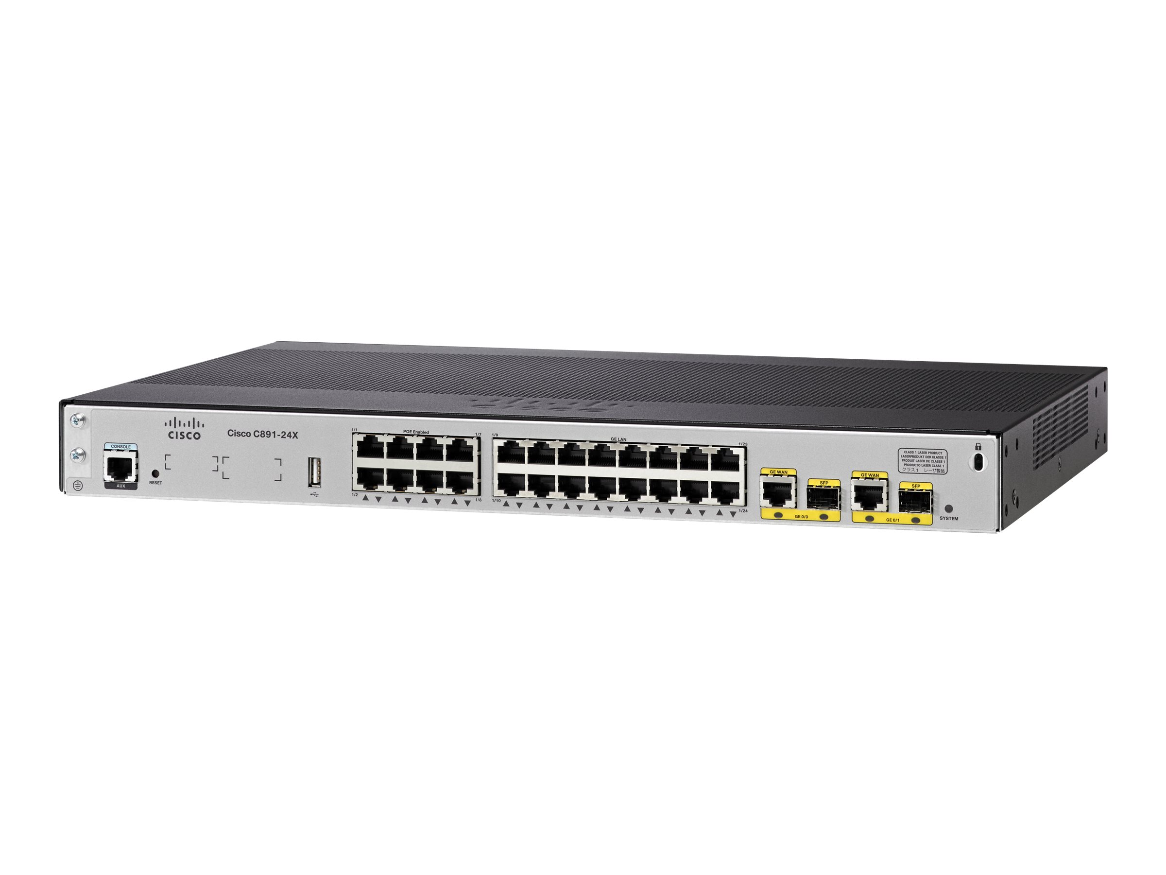 Cisco 891-24X - - Router - 24-Port-Switch - 1GbE - WAN-Ports: 2 - an Rack montierbar