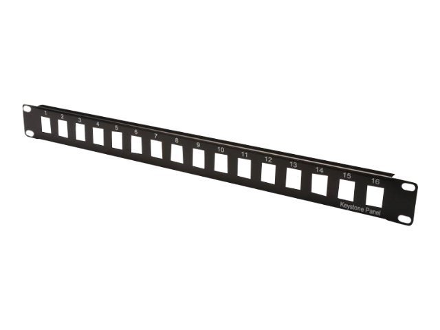 DIGITUS Professional DN-91400 - Patch Panel - UTP - Schwarz, RAL 9005 - 1U - 48.3 cm (19