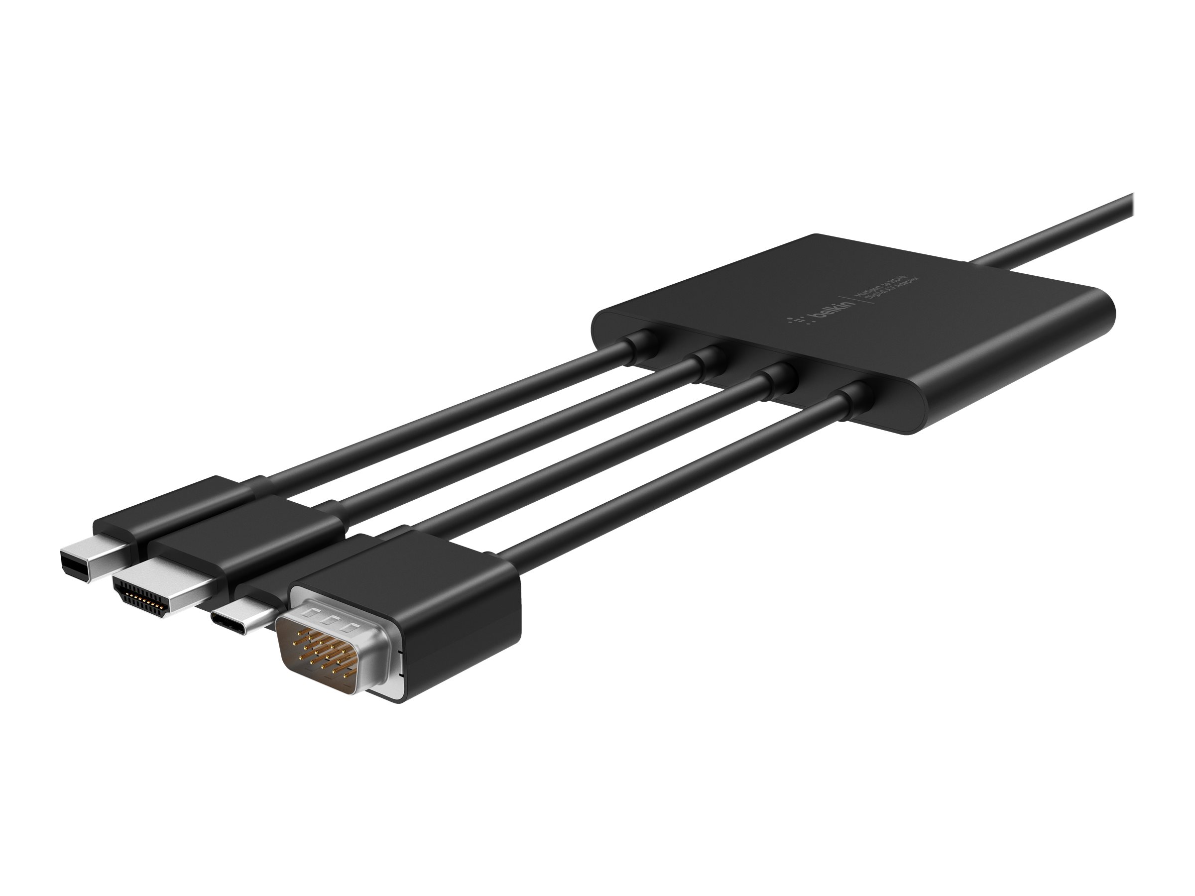 Belkin Multiport to HDMI Digital AV Adapter - Video- / Audiokabel - HD-15 (VGA), HDMI, Mini DisplayPort, 24 pin USB-C mnnlich z