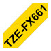 Brother TZe-FX661 - Schwarz auf Gelb - Rolle (3,6 cm x 8 m) 1 Kassette(n) Flexitape - fr P-Touch PT-3600, 530, 550, 9200, 9400,