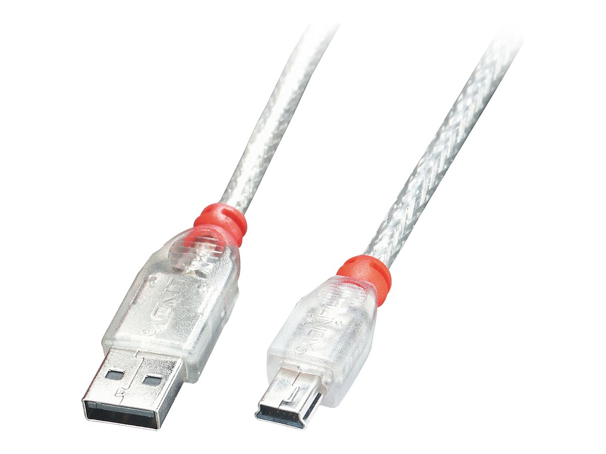 Lindy - USB-Kabel - USB (M) zu Mini-USB, Typ B (M) - USB 2.0 - 1 m - geformt