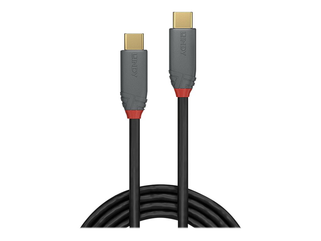 Lindy Anthra Line - USB-Kabel - 24 pin USB-C (M) zu 24 pin USB-C (M) - USB 3.1 - 50 cm - rund