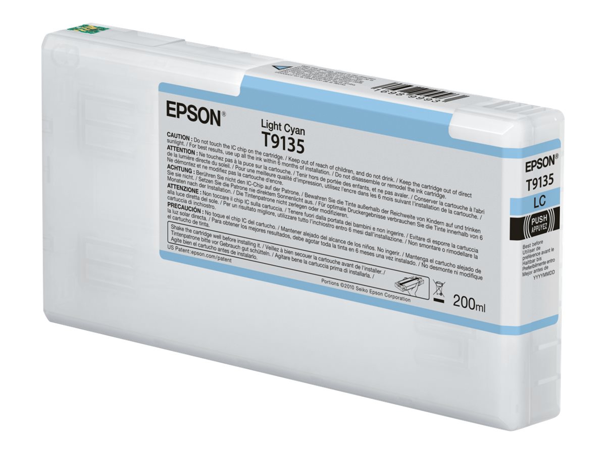 Epson T9135 - 200 ml - hell Cyan - original - Tintenpatrone - fr SureColor SC-P5000, SC-P5000 STD Spectro, SC-P5000 Violet, SC-