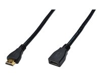 ASSMANN HDMI High Speed - HDMI-Verlngerungskabel mit Ethernet - HDMI weiblich zu HDMI mnnlich - 5 m - Dreifachisolierung - Sch
