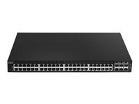 Edimax Pro IGS-5654PLX - Switch - Industrie, berwachung, VLAN, PoE+, Web, Smart - Smart - 48 x 10/100/1000 (PoE+) + 6 x SFP+ (U
