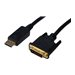 DIGITUS - DisplayPort-Kabel - Dual Link - DisplayPort (M) zu DVI-D (M) - 2 m - geformt, Daumenschrauben