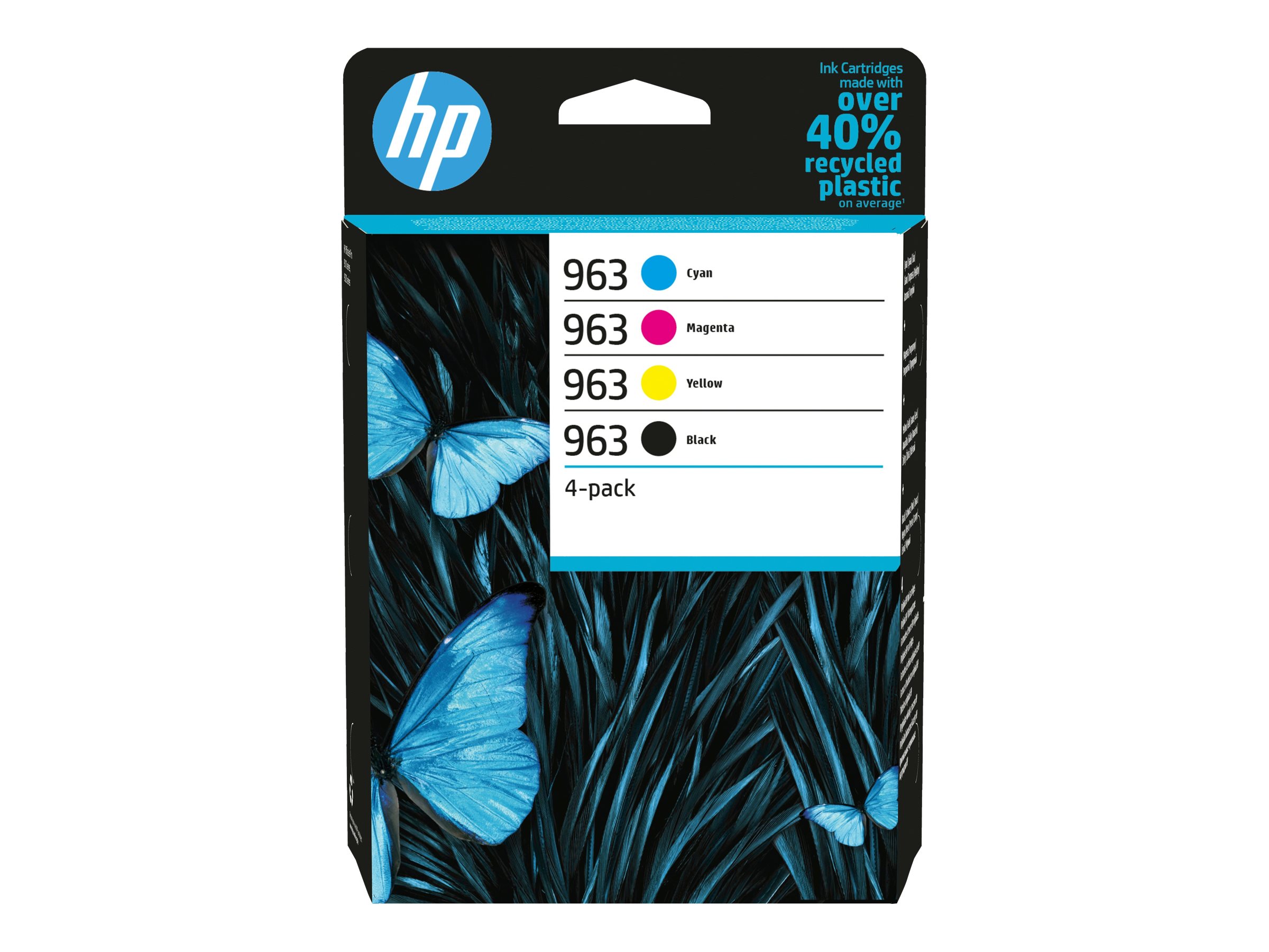 HP 963 - 4er-Pack - Schwarz, Gelb, Cyan, Magenta - original - Tintenpatrone - fr Officejet Pro 9010, 9012, 9014, 9015, 9016, 90