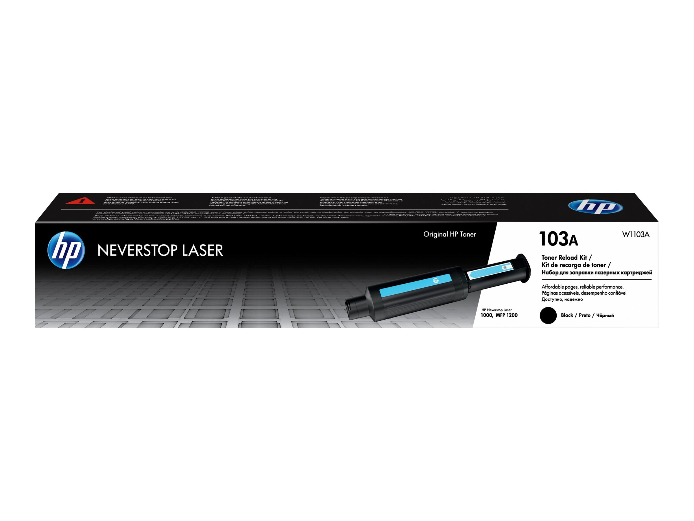 HP 103A Reload Kit - Schwarz - Tonernachfllung - fr Neverstop Laser 1000a, 1000n, 1000w, MFP 1200a, MFP 1200n, MFP 1200nw, MFP