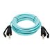 Eaton Tripp Lite Series 10Gb Rigid Industrial Duplex Multimode 50/125 OM3 Fiber Patch Cable (LC/LC) - IP68, Aqua, 10 m (32.8 ft.