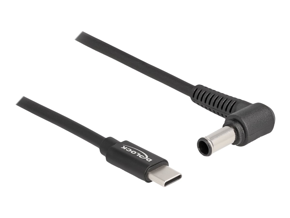 Delock - Stromkabel - USB-C (M) zu Gleichstromstecker 6,0 x 4,3 mm (M) gewinkelt - 20 V - 3 A - 1.5 m