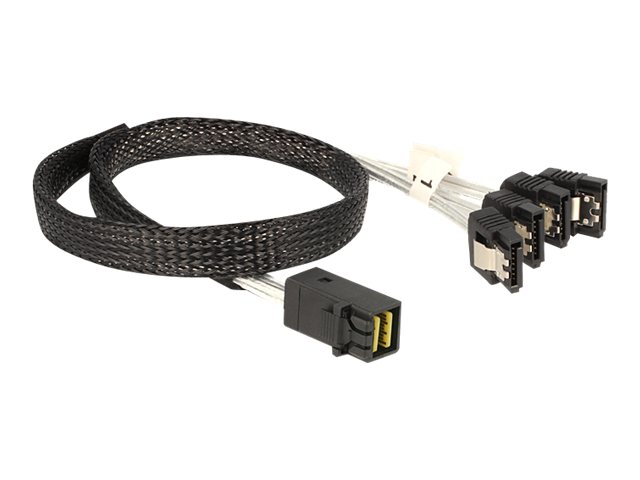 Delock - SATA- / SAS-Kabel - SAS 6Gbit/s - 4-Lane - 4x Mini SAS HD (SFF-8643) (M) zu SATA (W) - 50 cm